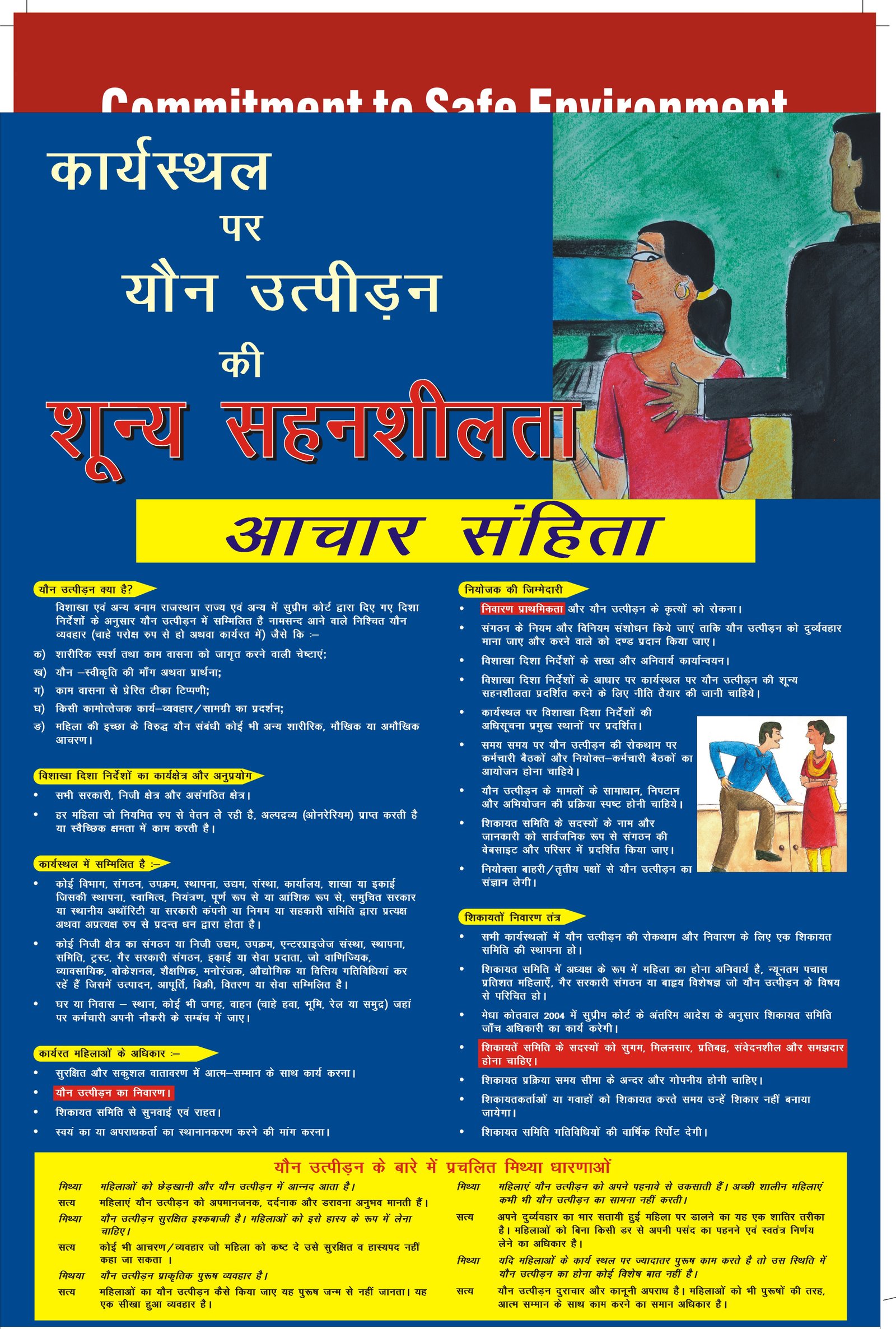 NCW Zero Tolerance Poster (Hindi)